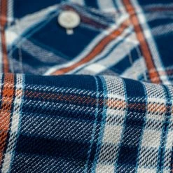 The Strike Gold Check Work Flannel Shirt Navy