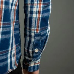 The Strike Gold Check Work Flannel Shirt Navy
