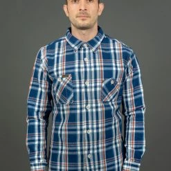 The Strike Gold Check Work Flannel Shirt Navy