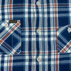 The Strike Gold Check Work Flannel Shirt Navy