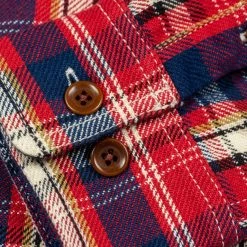 The Strike Gold Check Work Flannel Shirt Red