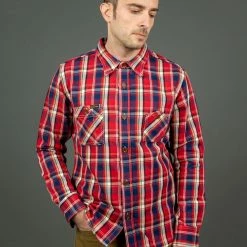 The Strike Gold Check Work Flannel Shirt Red