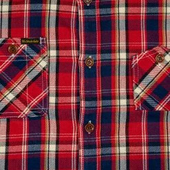 The Strike Gold Check Work Flannel Shirt Red