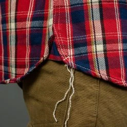 The Strike Gold Check Work Flannel Shirt Red