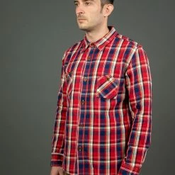 The Strike Gold Check Work Flannel Shirt Red