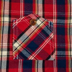 The Strike Gold Check Work Flannel Shirt Red