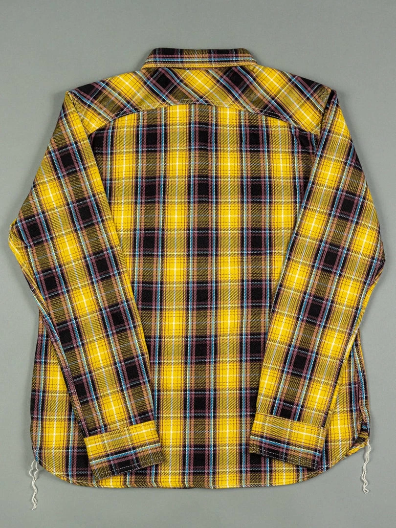 The Strike Gold Check Work Flannel Shirt Yellow 11 The Strike Gold Check Work Flannel Shirt Yellow
