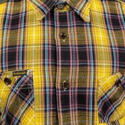 The Strike Gold Check Work Flannel Shirt Yellow 39 The Strike Gold Check Work Flannel Shirt Yellow