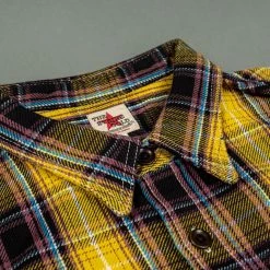 The Strike Gold Check Work Flannel Shirt Yellow 42 The Strike Gold Check Work Flannel Shirt Yellow