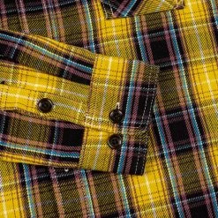 The Strike Gold Check Work Flannel Shirt Yellow 46 The Strike Gold Check Work Flannel Shirt Yellow