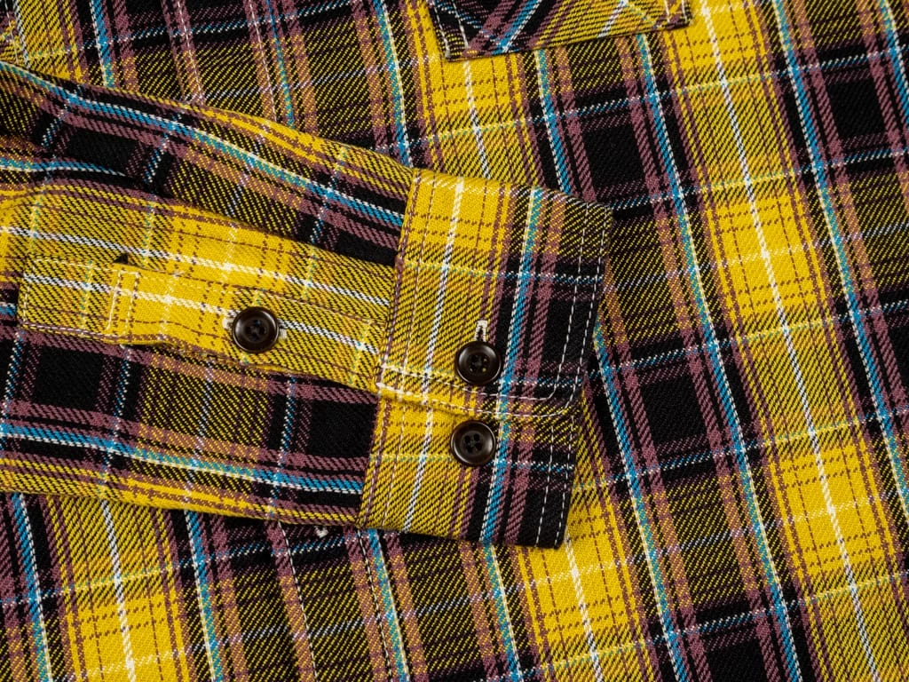 The Strike Gold Check Work Flannel Shirt Yellow 16 The Strike Gold Check Work Flannel Shirt Yellow
