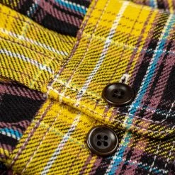 The Strike Gold Check Work Flannel Shirt Yellow 61 The Strike Gold Check Work Flannel Shirt Yellow