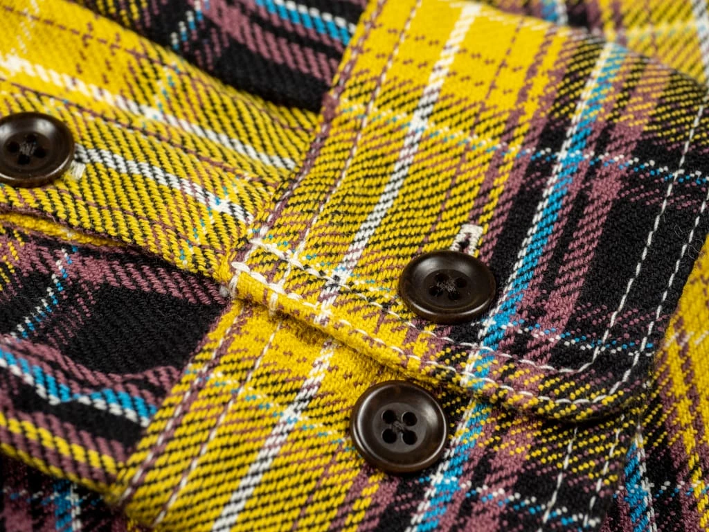 The Strike Gold Check Work Flannel Shirt Yellow 31 The Strike Gold Check Work Flannel Shirt Yellow