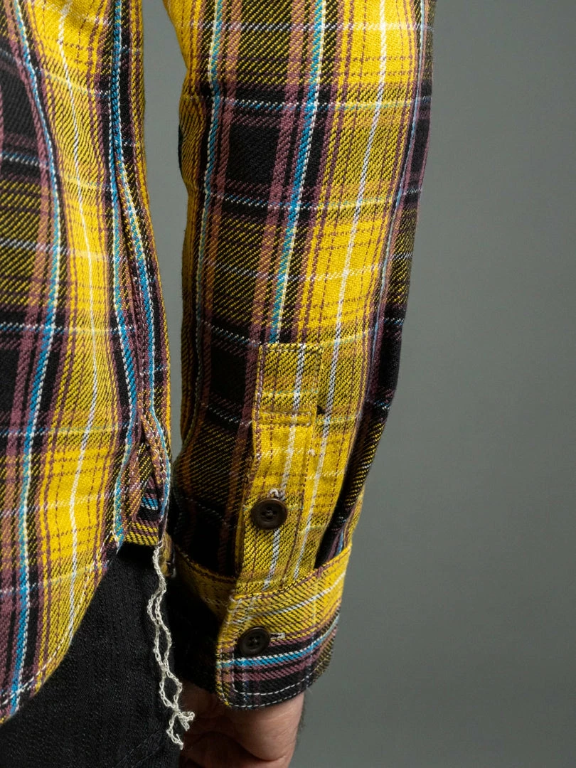 The Strike Gold Check Work Flannel Shirt Yellow 7 The Strike Gold Check Work Flannel Shirt Yellow