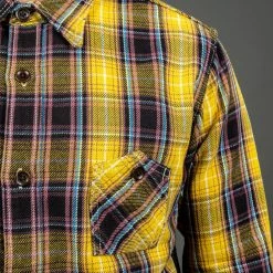 The Strike Gold Check Work Flannel Shirt Yellow 36 The Strike Gold Check Work Flannel Shirt Yellow