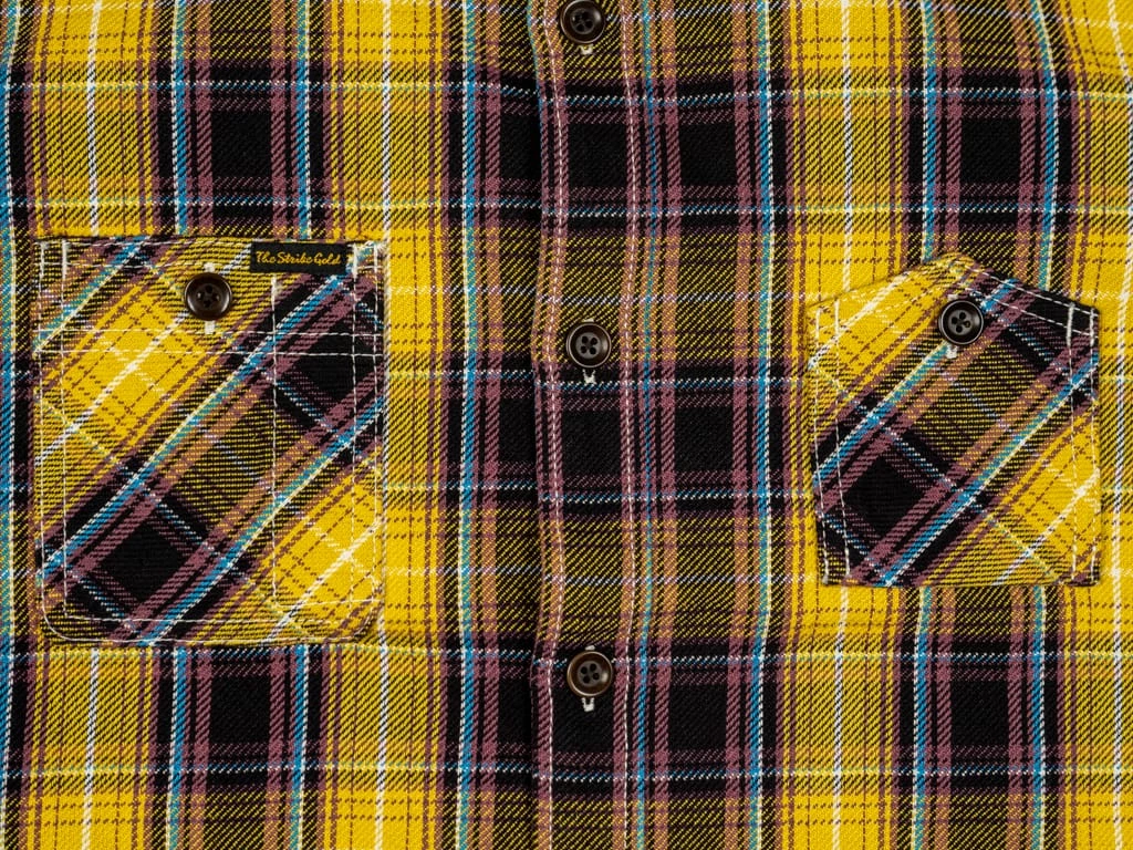 The Strike Gold Check Work Flannel Shirt Yellow 13 The Strike Gold Check Work Flannel Shirt Yellow