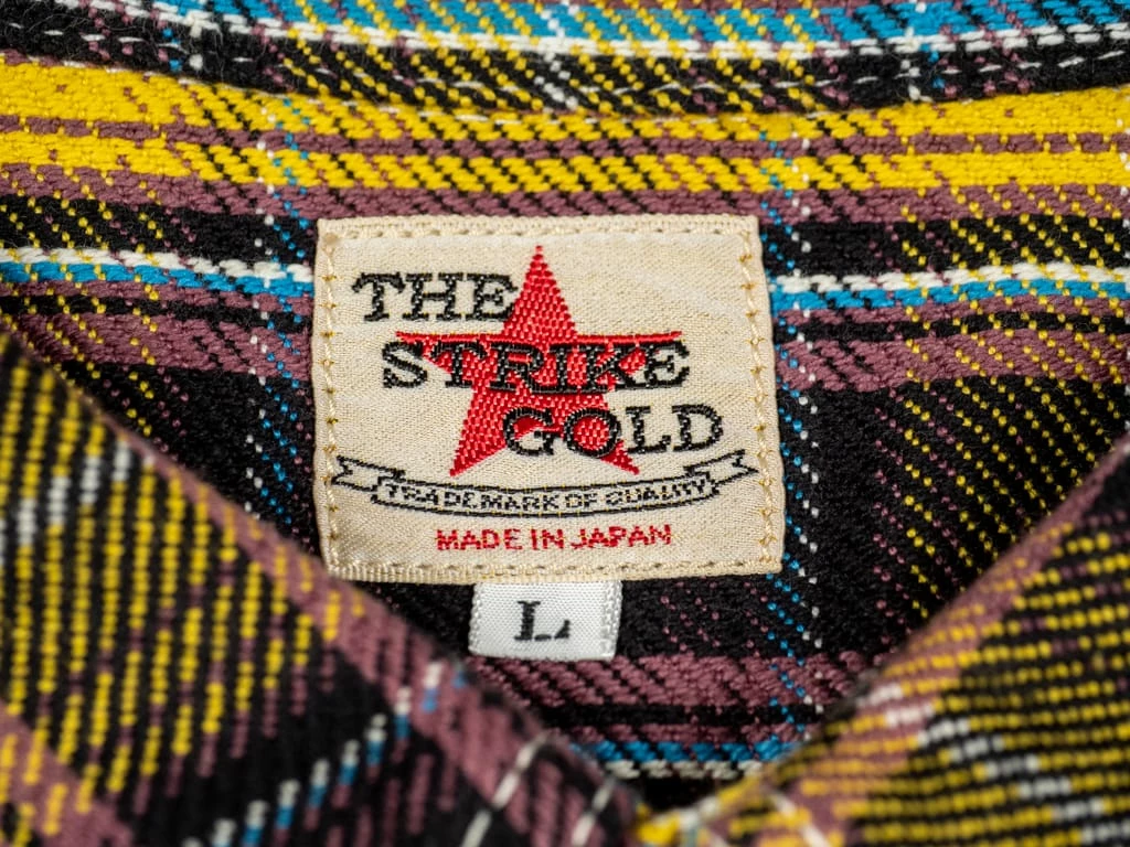 The Strike Gold Check Work Flannel Shirt Yellow 24 The Strike Gold Check Work Flannel Shirt Yellow