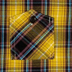 The Strike Gold Check Work Flannel Shirt Yellow 45 The Strike Gold Check Work Flannel Shirt Yellow