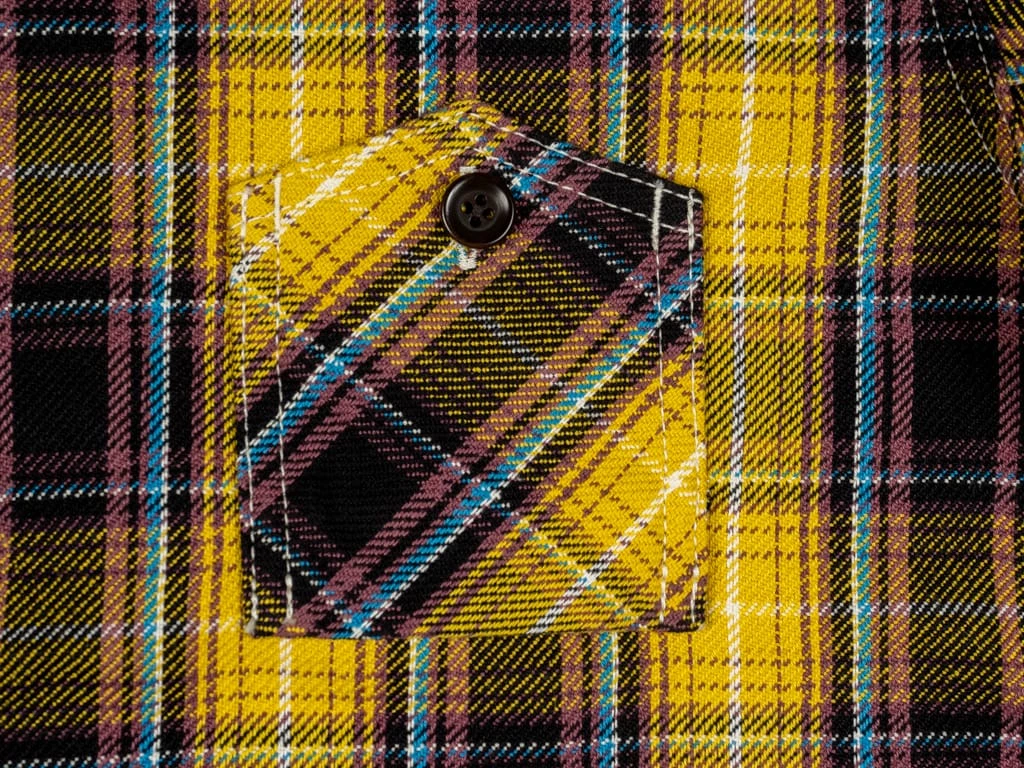 The Strike Gold Check Work Flannel Shirt Yellow 15 The Strike Gold Check Work Flannel Shirt Yellow
