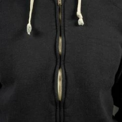 The Strike Gold Loopwheeled Zip Hoodie (Black)