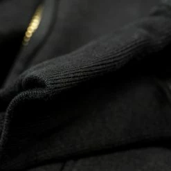 The Strike Gold Loopwheeled Zip Hoodie (Black)