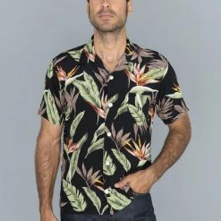NEW ARRIVALS Trophy Clothing Duke Hawaiian Shirt Black