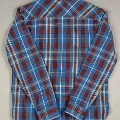 UES Heavy Flannel Shirt Dark Blue Check