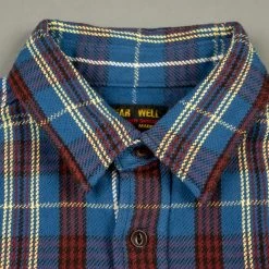 UES Heavy Flannel Shirt Dark Blue Check