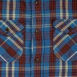 UES Heavy Flannel Shirt Dark Blue Check