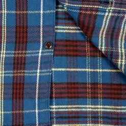 UES Heavy Flannel Shirt Dark Blue Check