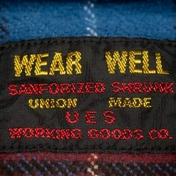 UES Heavy Flannel Shirt Dark Blue Check