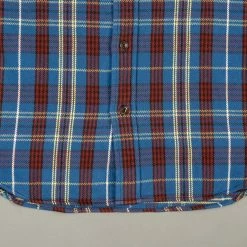 UES Heavy Flannel Shirt Dark Blue Check