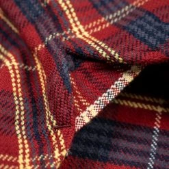 UES Heavy Flannel Shirt Dark Red Check