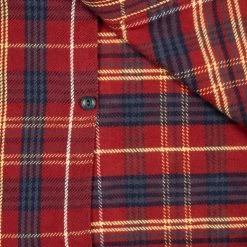 UES Heavy Flannel Shirt Dark Red Check