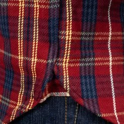 UES Heavy Flannel Shirt Dark Red Check