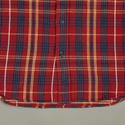 UES Heavy Flannel Shirt Dark Red Check