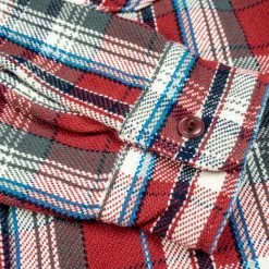 UES Heavy Flannel Shirt Red Small Check 46 UES Heavy Flannel Shirt Red Small Check