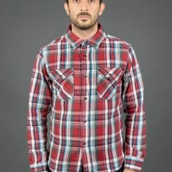 UES Heavy Flannel Shirt Red Small Check