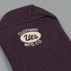 UES Yarn Uneveness Three-Ply Socks Brown