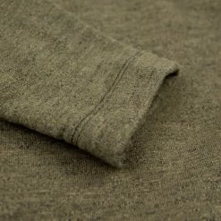 NEW ARRIVALS Loop & Weft Heather Slub Pile Back Hem Ribbed Cardigan Army Olive