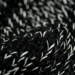 Nishiguchi Kutsushita Hemp Cotton Ribbed Socks Black