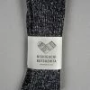 Nishiguchi Kutsushita Hemp Cotton Ribbed Socks Black