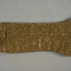 Nishiguchi Kutsushita Hemp Cotton Ribbed Socks Khaki