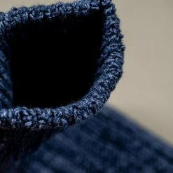 Nishiguchi Kutsushita Recycled Cotton Ribbed Socks Denim