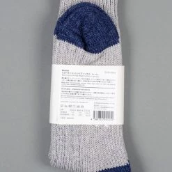Nishiguchi Kutsushita Recycled Cotton Ribbed Socks Light Grey