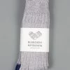 Nishiguchi Kutsushita Recycled Cotton Ribbed Socks Light Grey