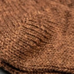 Nishiguchi Kutsushita Wool Cotton Slab Socks Brown