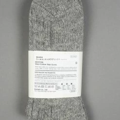 Nishiguchi Kutsushita Wool Cotton Slab Socks Charcoal