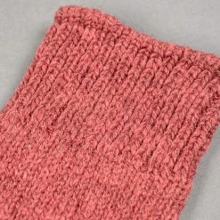 Nishiguchi Kutsushita Wool Cotton Slab Socks Red 30 Nishiguchi Kutsushita Wool Cotton Slab Socks Red