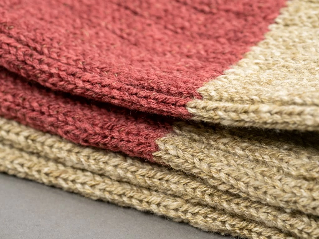 Nishiguchi Kutsushita Wool Cotton Slab Socks Red 13 Nishiguchi Kutsushita Wool Cotton Slab Socks Red